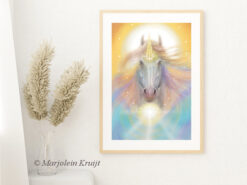 'Soul Healing Unicorn'- eenhoorn kunstreproductie artprint - Marjolein Kruijt