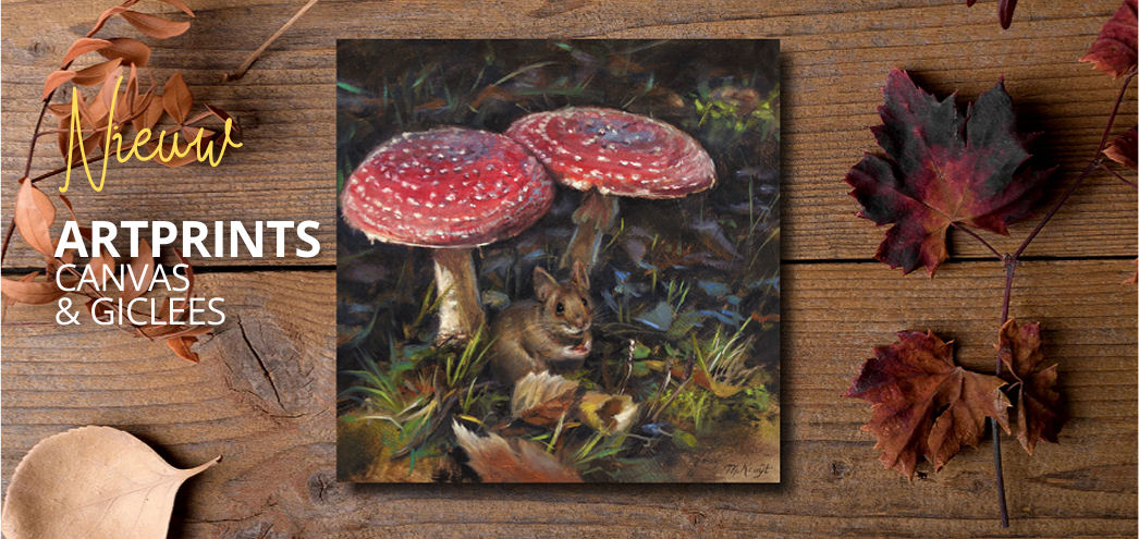 Nieuw! Canvas en Giclee prints van Dieren schilderijen door Marjolein Kruijt