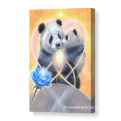 canvas print panda schilderij, totem, dierensymboliek (te koop)