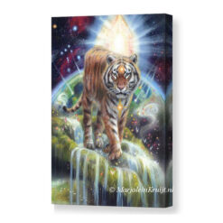 canvas print tijger schilderij, totem, dierensymboliek (te koop)